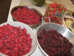 Raspberries and Tayberries