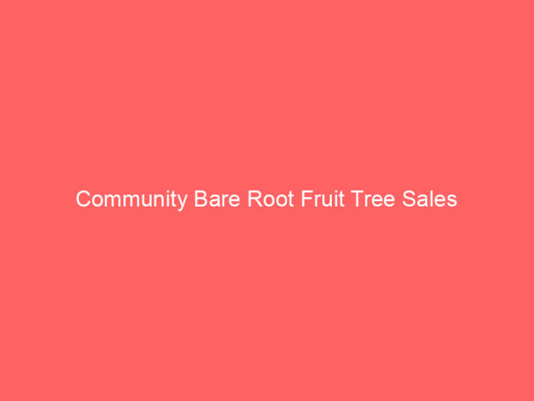 Community Bare Root Fruit Tree Sales 1