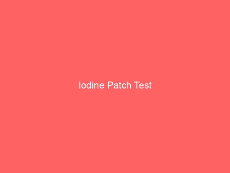 Iodine Patch Test 1