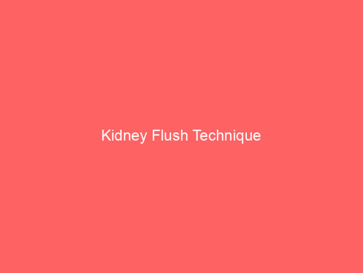 Kidney Flush Technique 1